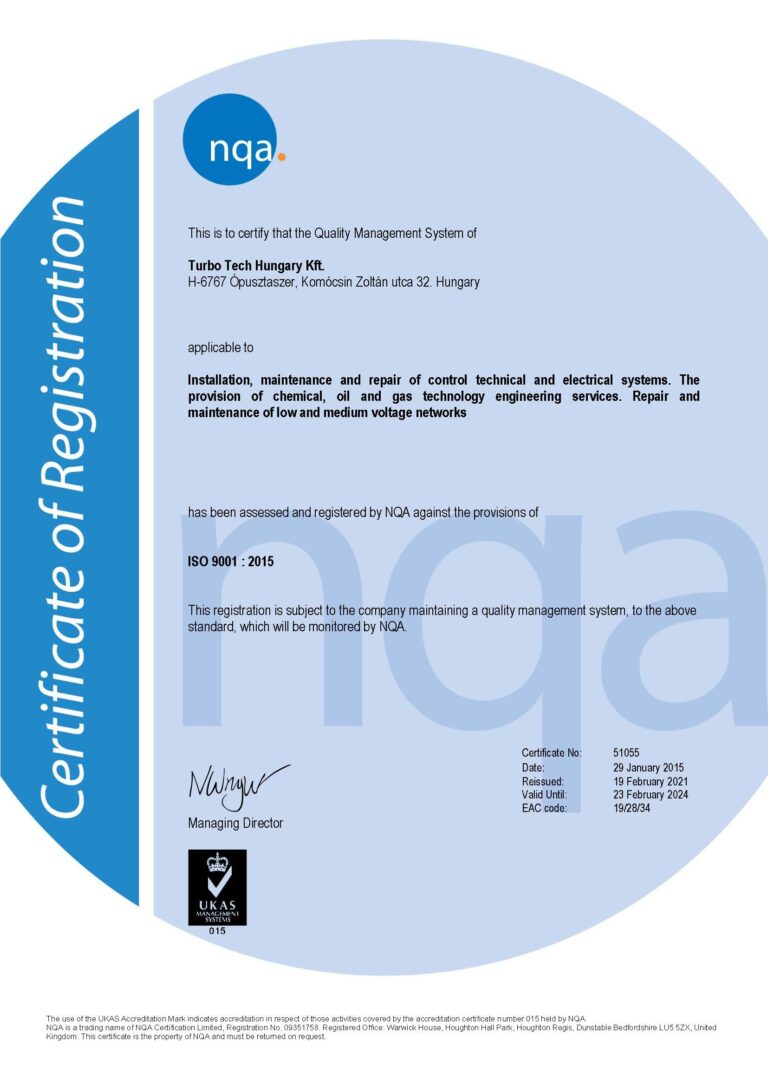 MSZ EN ISO 9001 : 2015